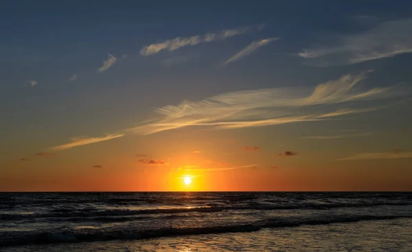 Sea View Sunset Sky Background — Stockfoto