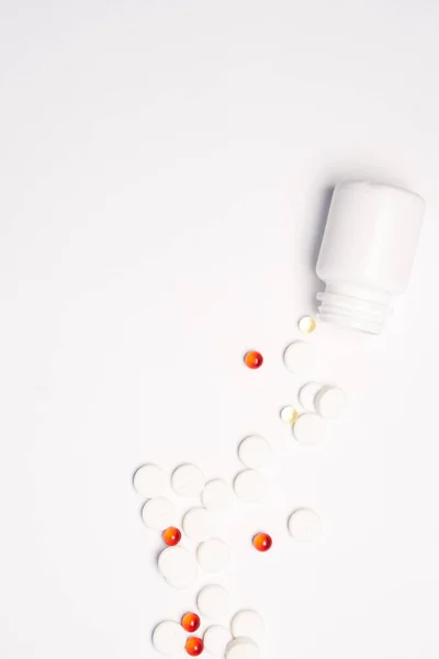 Gyógyszerészeti Tabletták Üvegben Egészségügyi Koncepció — Stock Fotó