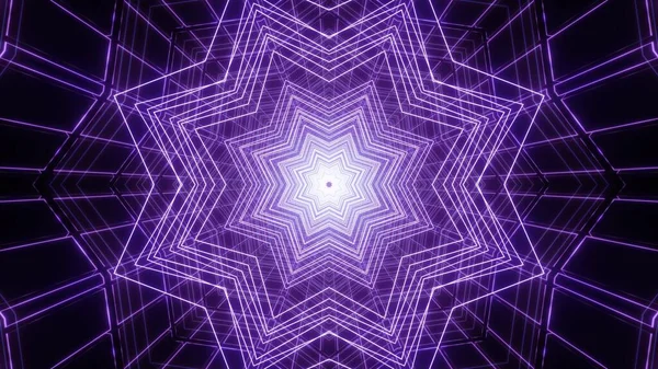Ілюстрація Фіолетового Тунелю Формі Зірки — стокове фото