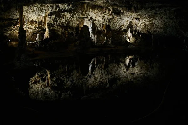 Вапнякові Утворення Всередині Печер Макао Моравії Карст — стокове фото