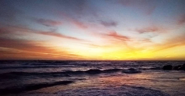 stock image Tyrrhenian seaside at sunset, nature of Tunisia