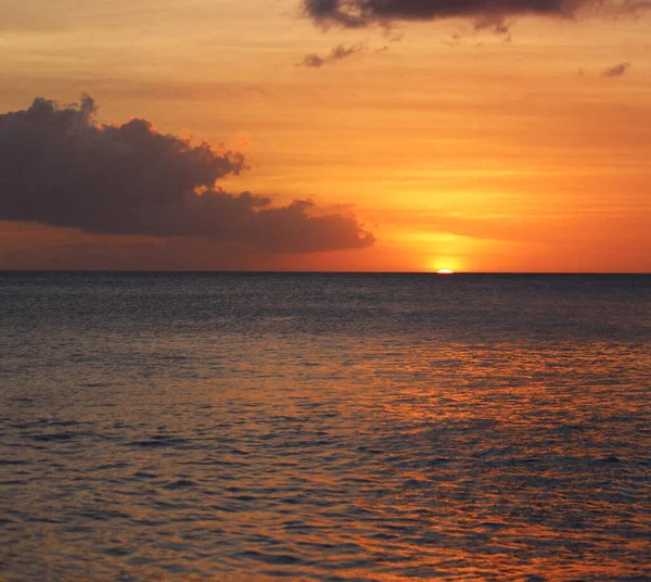 Genieten Van Een Aangename Achtergrond Van Zonsondergang Aan Zee Trinidad — Stockfoto
