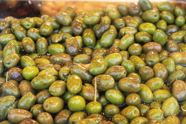 Olives Texture Market Stall — Foto Stock