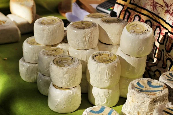 Cheese Sale Local Ecological Market Elche — Stock Photo, Image
