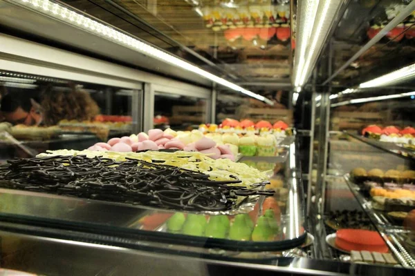 Tray Cakes Sweets Pastry Shop — Stock Photo, Image