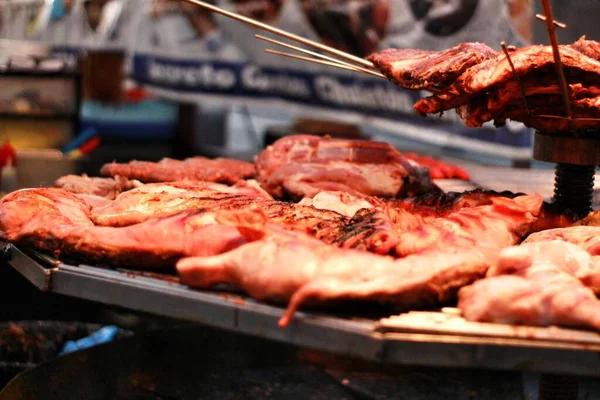Tasty Roasted Meat Medieval Market — Foto de Stock