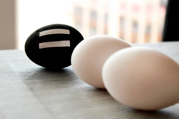 Easter Eggs Painted Elimination Racial Discrimination Day — Fotografia de Stock