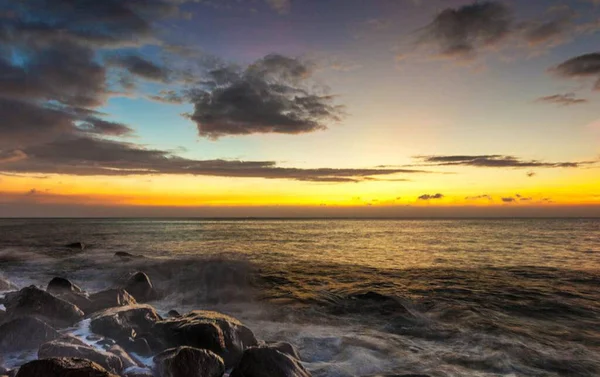 Meereslandschaft Taiwan Bei Sonnenuntergang — Stockfoto