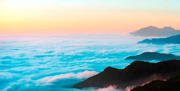 Landschap Van Zee Taiwan Tijdens Zonsondergang — Stockfoto