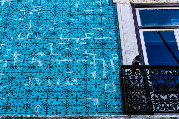 Красочный Величественные Старые Дома Лиссабоне — стоковое фото