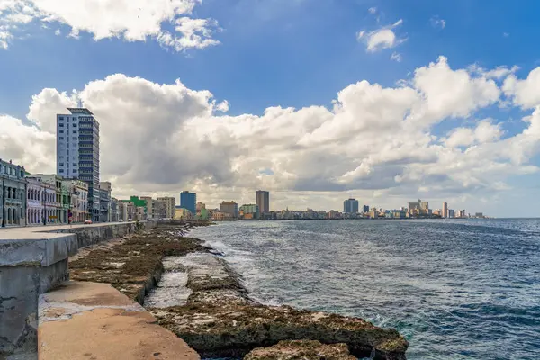 Havana Malecon Famoso Paseo Marítimo Habana Cuba —  Fotos de Stock