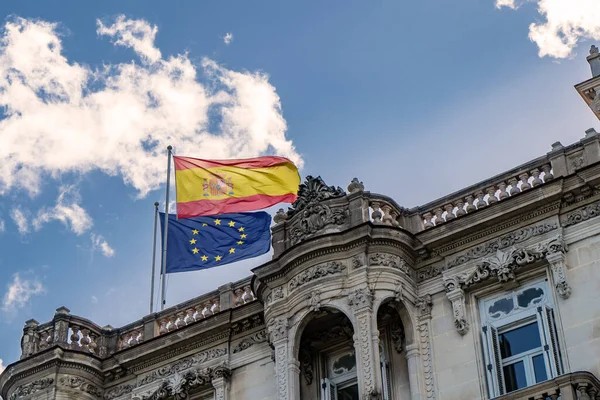 Bandiere Della Spagna Dell Unione Europea — Foto Stock