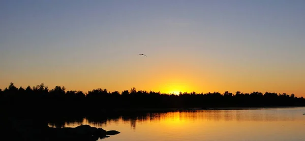 Scenic Shot Beautiful Dramatic Sunset Background — Stock Photo, Image