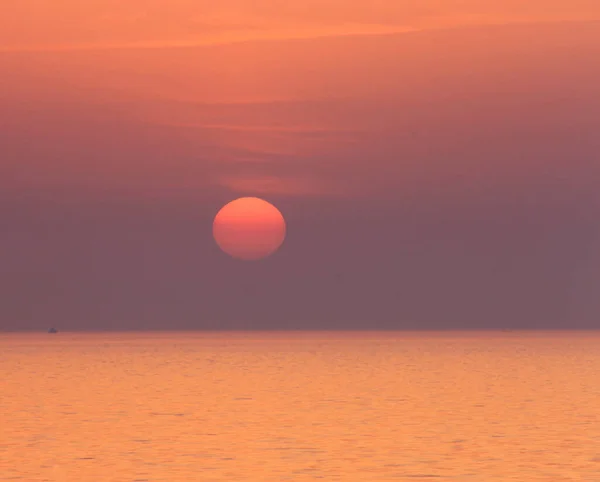 Heiterer Sonnenuntergang Arabischen Meer Natur Kuwait — Stockfoto