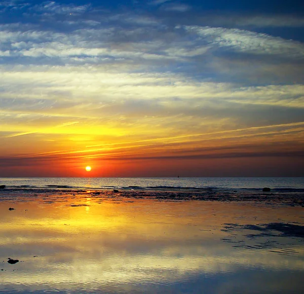 Picturesque Sunset Scenery Nature Kuwait — Stock Photo, Image