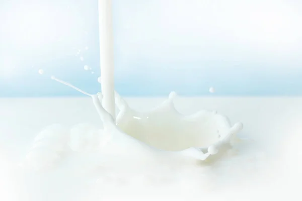 Latte Spruzzi Liquido Bianco Sfondo Astratto — Foto Stock