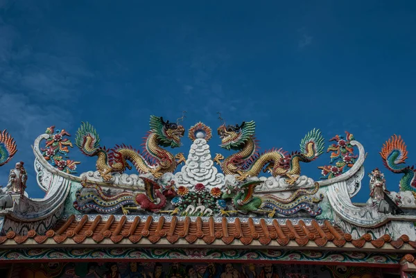 Toit Magnifique Sanctuaire Chinois — Photo