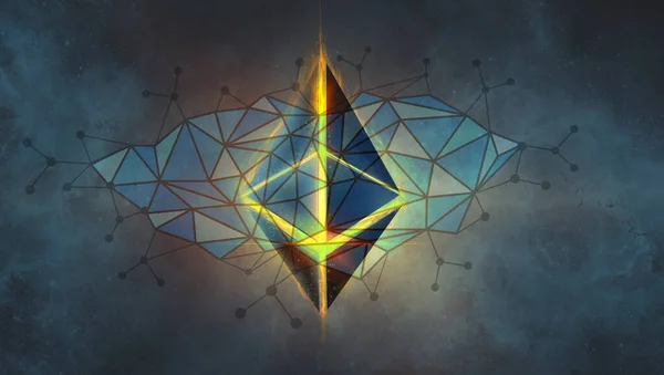 Ethereum Σύμβολο Crypto — Φωτογραφία Αρχείου