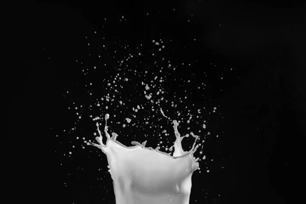Latte Spruzzi Liquido Bianco — Foto Stock