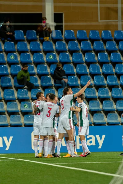 Vieira和在卡塔尔2022年世界杯资格赛中的行动安道尔对匈牙利 — 图库照片
