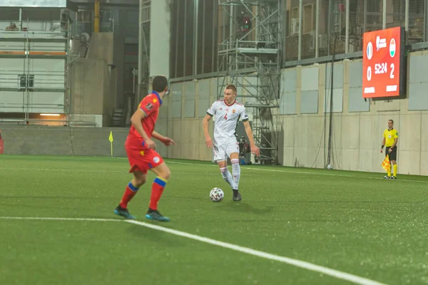 Attila Szalai Aktion Beim Qualifikationsspiel Andorra Gegen Ungarn 2022 — Stockfoto