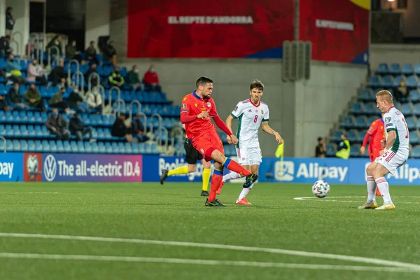 Marc Vales Und Aktion Qualifikationsspiel Andorra Gegen Ungarn — Stockfoto