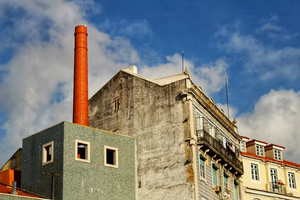 Vecchia Fabbrica Abbandonata Lisbona — Foto Stock