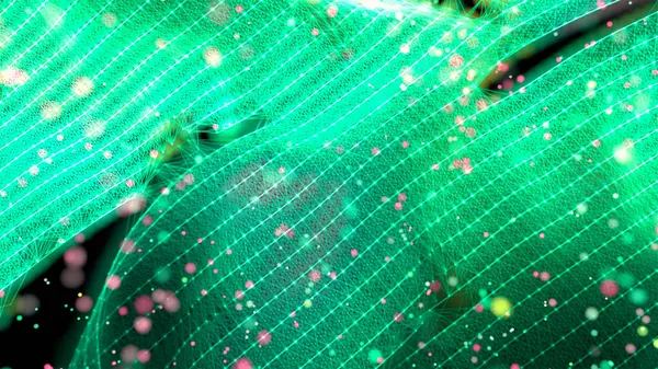 Abstract Green Background Waves Computer Generated Picture — Stockfoto