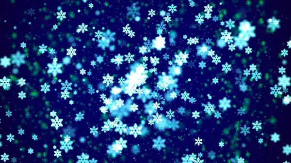 Рождественский Фон Красивыми Падающими Снежинками — стоковое фото