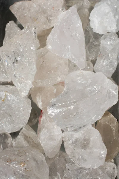 Pietra Preziosa Quarzo Cristallo Come Campione Roccia Minerale Naturale — Foto Stock