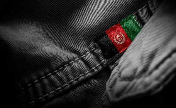 Tag Dark Clothing Form Flag Afghanistan — Stock Photo, Image