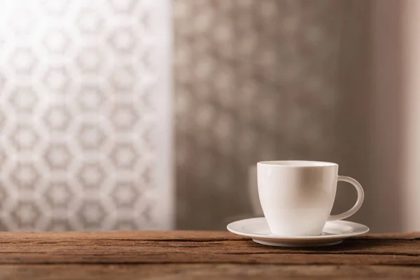 Белая Чашка Кофе Крупным Планом — стоковое фото