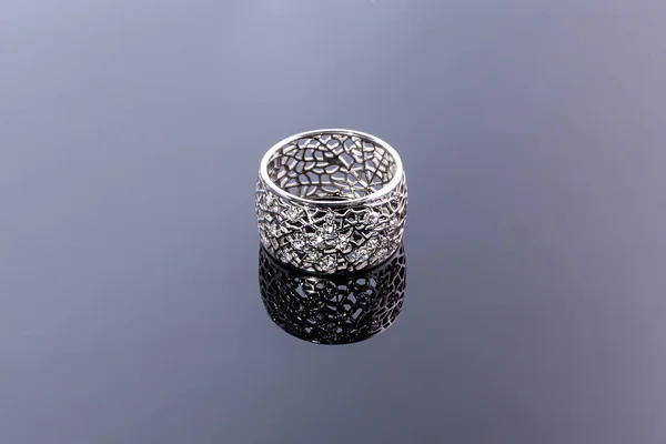 Bijouterie Jewelry Dark Background Rings Bracelets Pendants — Zdjęcie stockowe