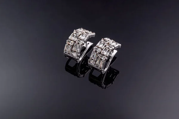 Bijouterie Jewelry Dark Background Rings Bracelets Pendants — Foto Stock