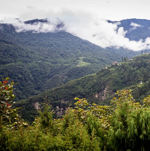 Majestic Mountains Peaks Scenery Nature Bhutan — Stock Photo, Image