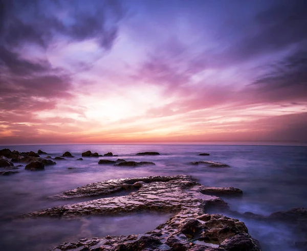 Scenic Shot Beautiful Sunset Sea — Stock Photo, Image