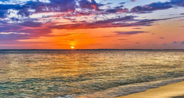 Scenery Coast Indian Ocean Sunset Mauritius — Stock Photo, Image