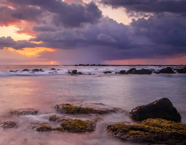 Majestueuze Indische Oceaan Bij Zonsondergang Mauritius — Stockfoto