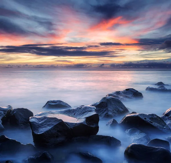 Majestic Ινδικό Ωκεανό Στο Ηλιοβασίλεμα Μαυρίκιος — Φωτογραφία Αρχείου