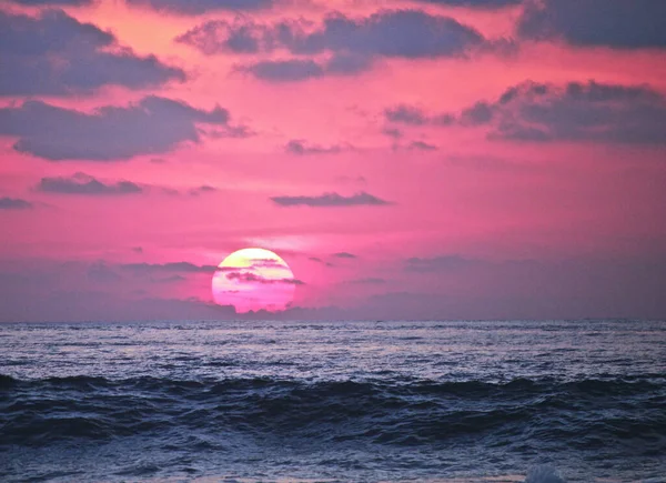 Angenehmer Blick Auf Das Meer Bei Sonnenuntergang Natur Mexiko — Stockfoto