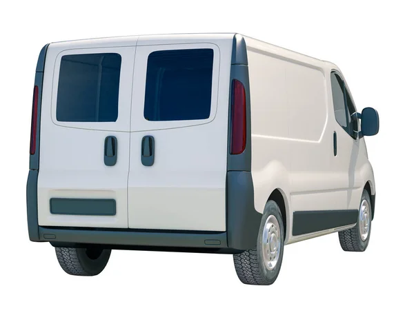 White Delivery Van Icon — Stock Photo, Image