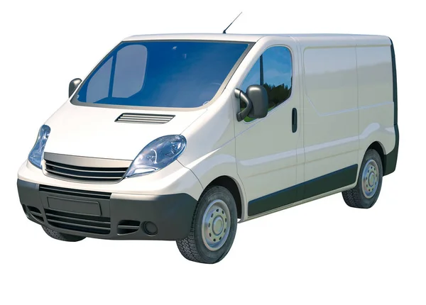 White Delivery Van Icon — стоковое фото