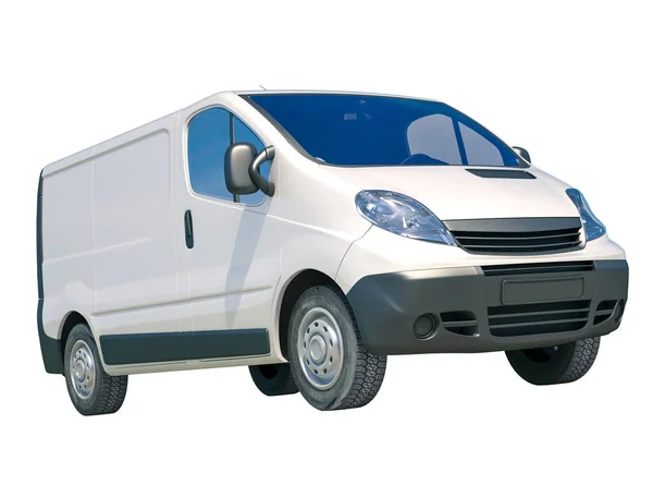 White Delivery Van Icon —  Fotos de Stock