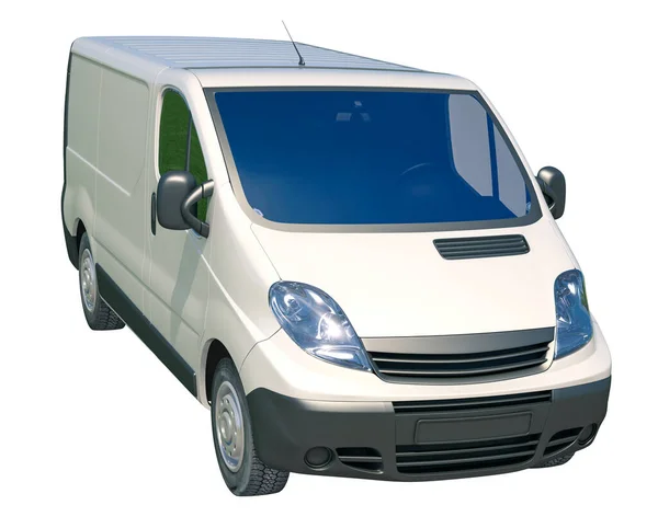 White Delivery Van Icon — Foto de Stock