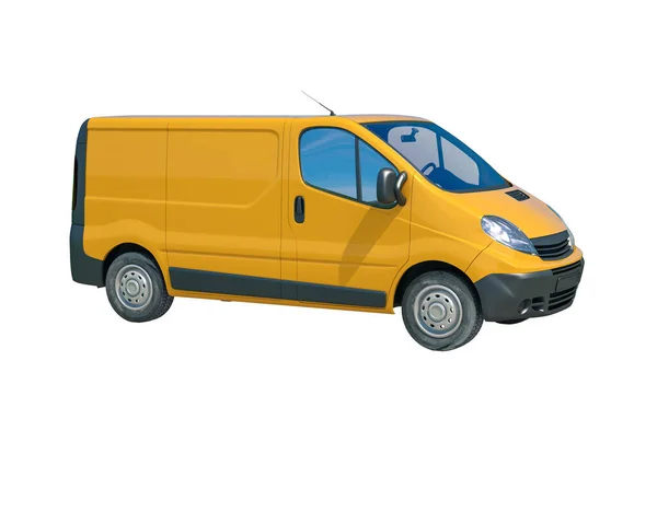 Yellow Delivery Van Icon — 图库照片