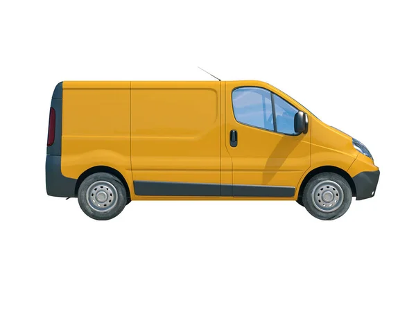 Yellow Delivery Van Icon — Stock Photo, Image