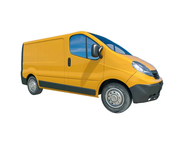Yellow Delivery Van Icon — Foto de Stock