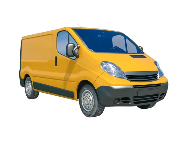 Yellow Delivery Van Icon — стоковое фото