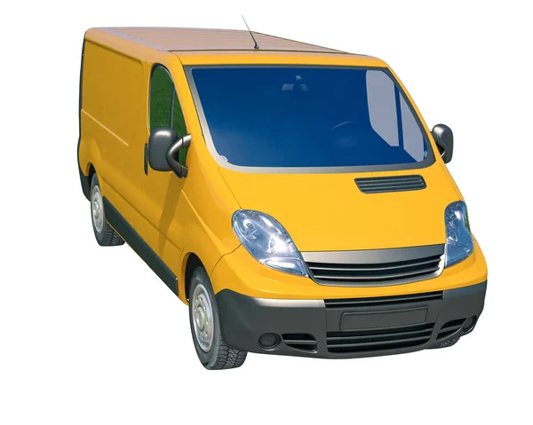 Yellow Delivery Van Icon — Stockfoto