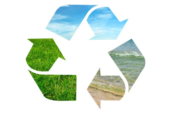 Vista Del Sistema Reciclaje Global — Foto de Stock